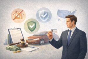 Illustration explaining non-owner car insurance eligibility requirements for licensed drivers